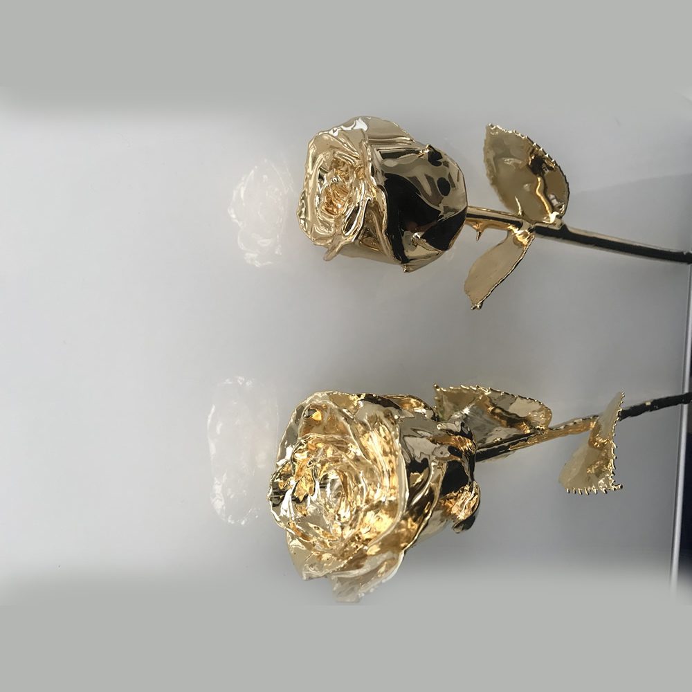 Gold plated roses