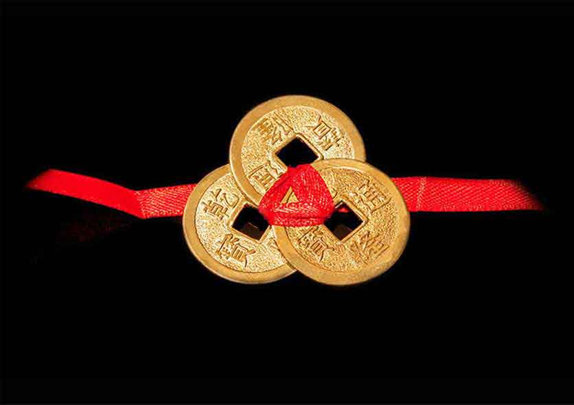 I ching coins Gold