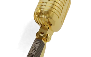 The SHURE SM55 Super Deluxe – 24k Gold Plated Vocal Microphone