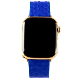 Blue Python Apple Watch 9 Strap Front