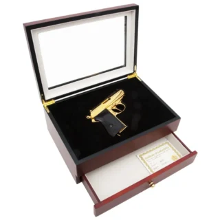 Gold James Bond 007 Gold Walther PPK Gun Box
