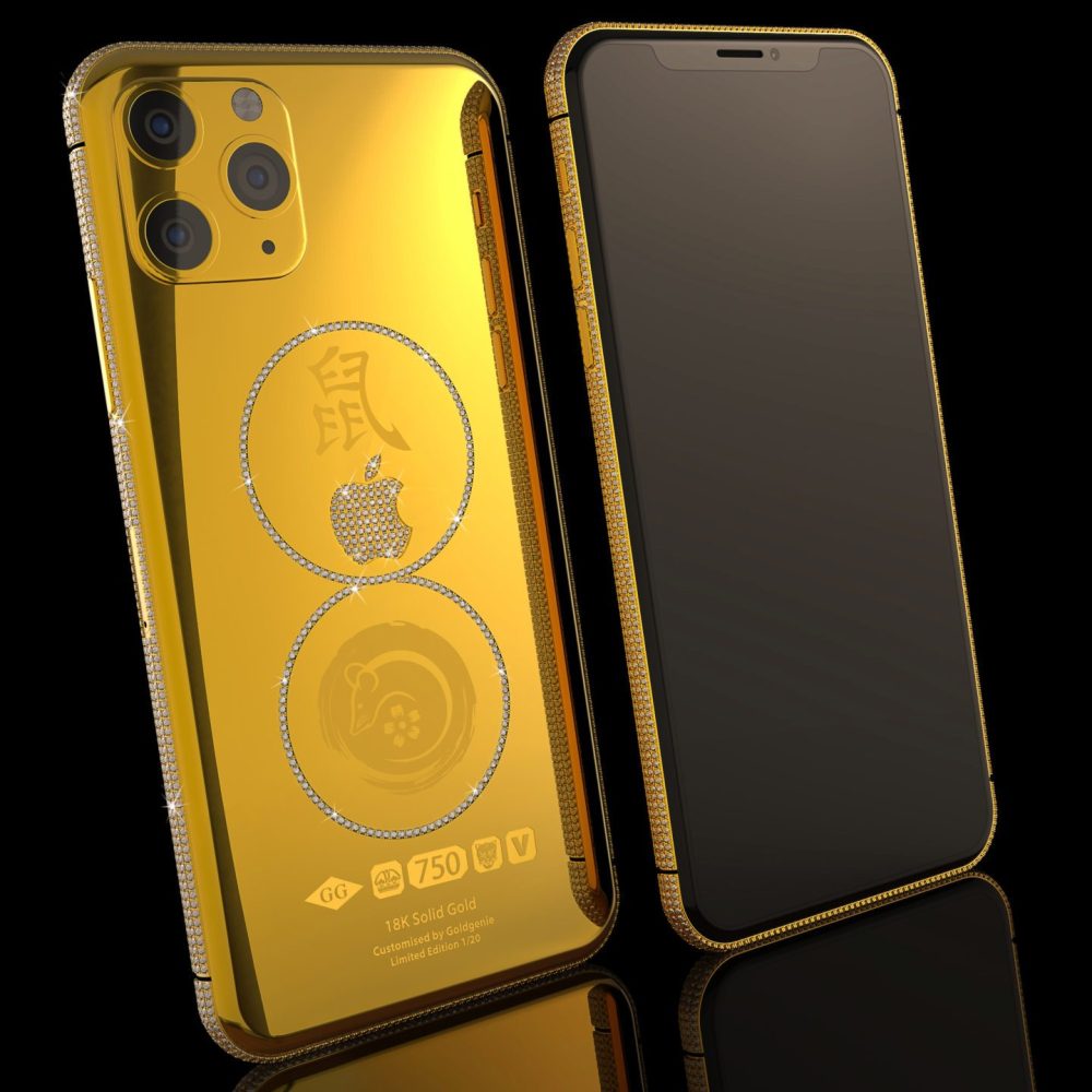 Year of the Rat Diamond and 18k solid Gold iPhone 11 Pro 1 2 scaled