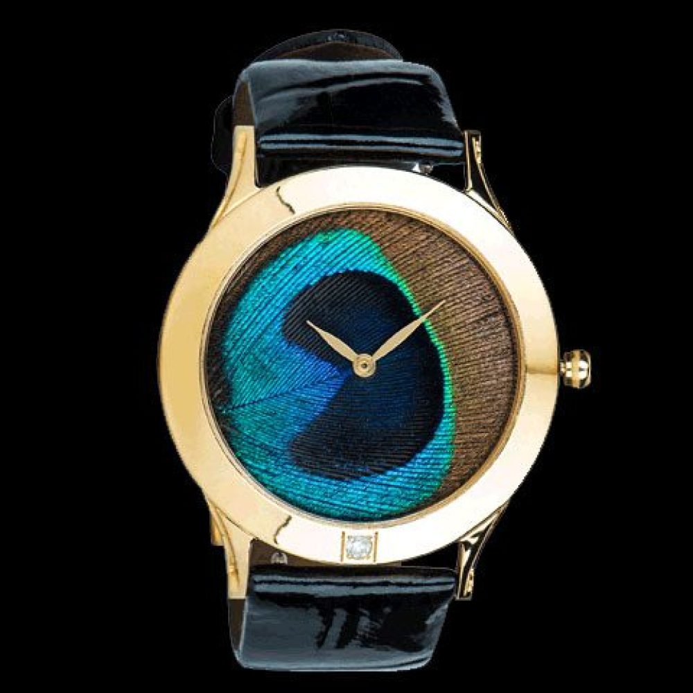 peacock feather watch